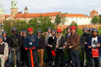 people on segway tour in Krakow