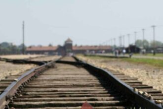 Tory i brama wjazdowa do Birkenau